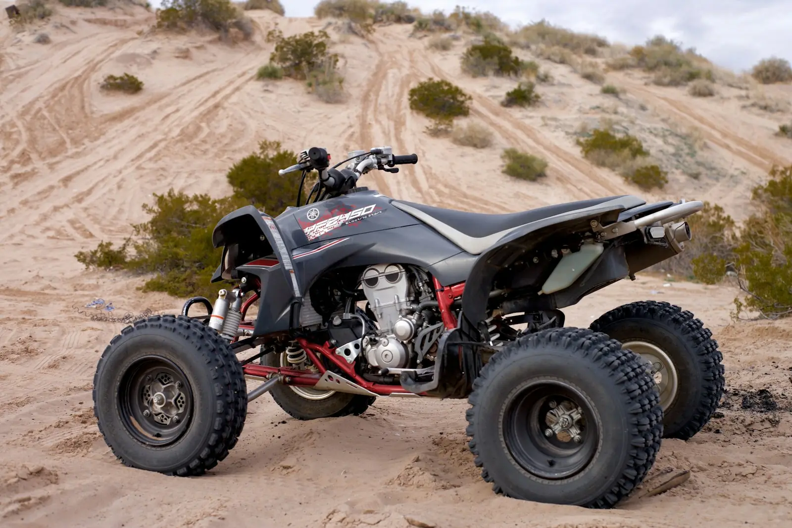 On sand: a sport quad