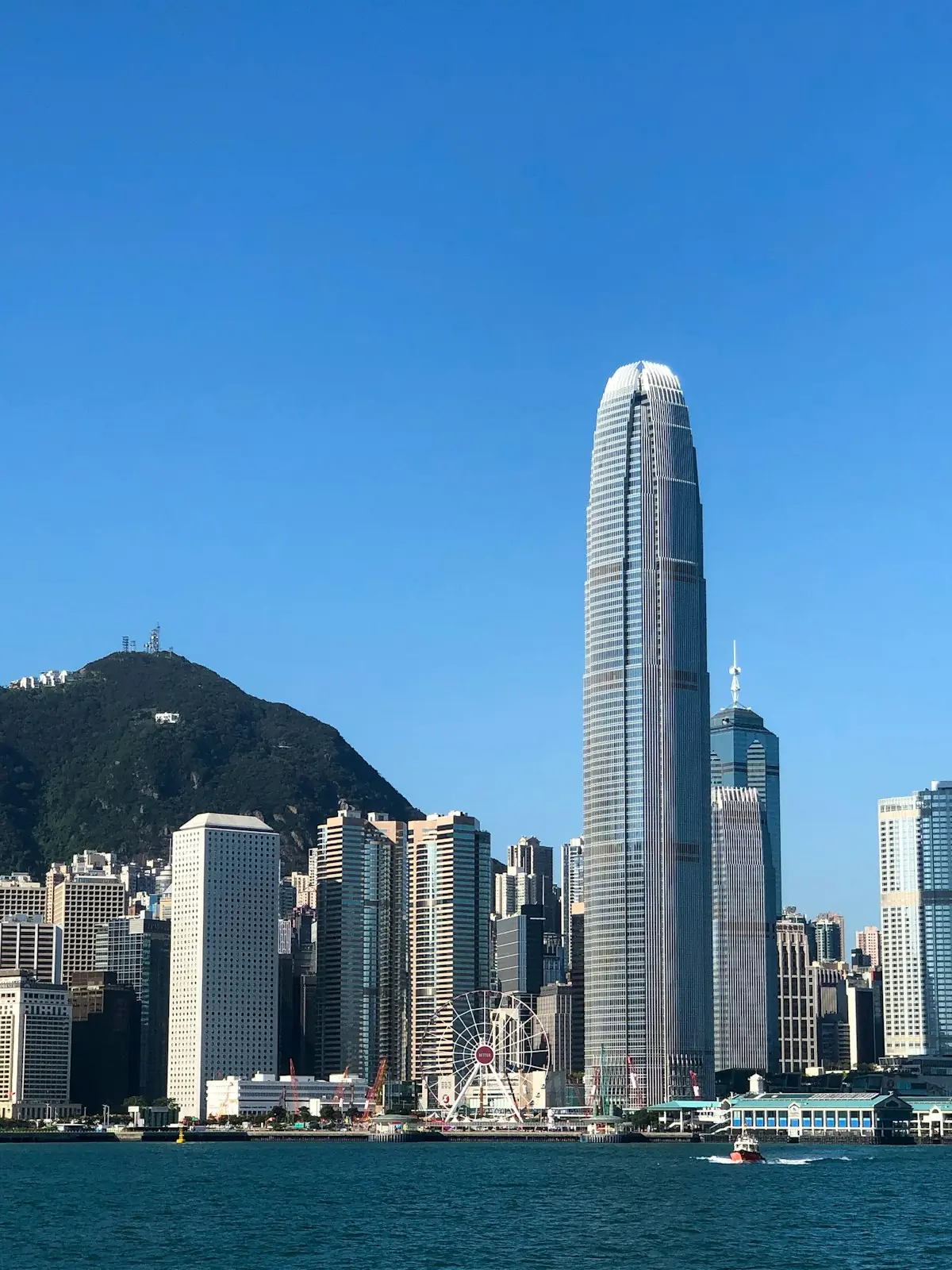 Hong Kong skyline above Victoria Harbour